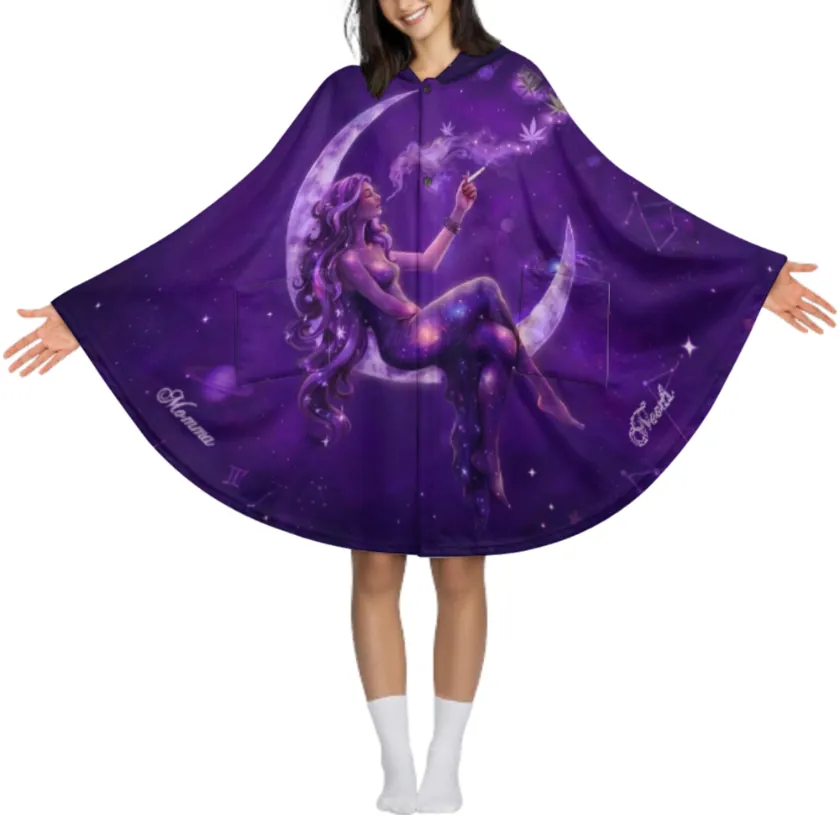 Ganja Goddess 310gsm Adult Hooded Blanket Sweatshirt